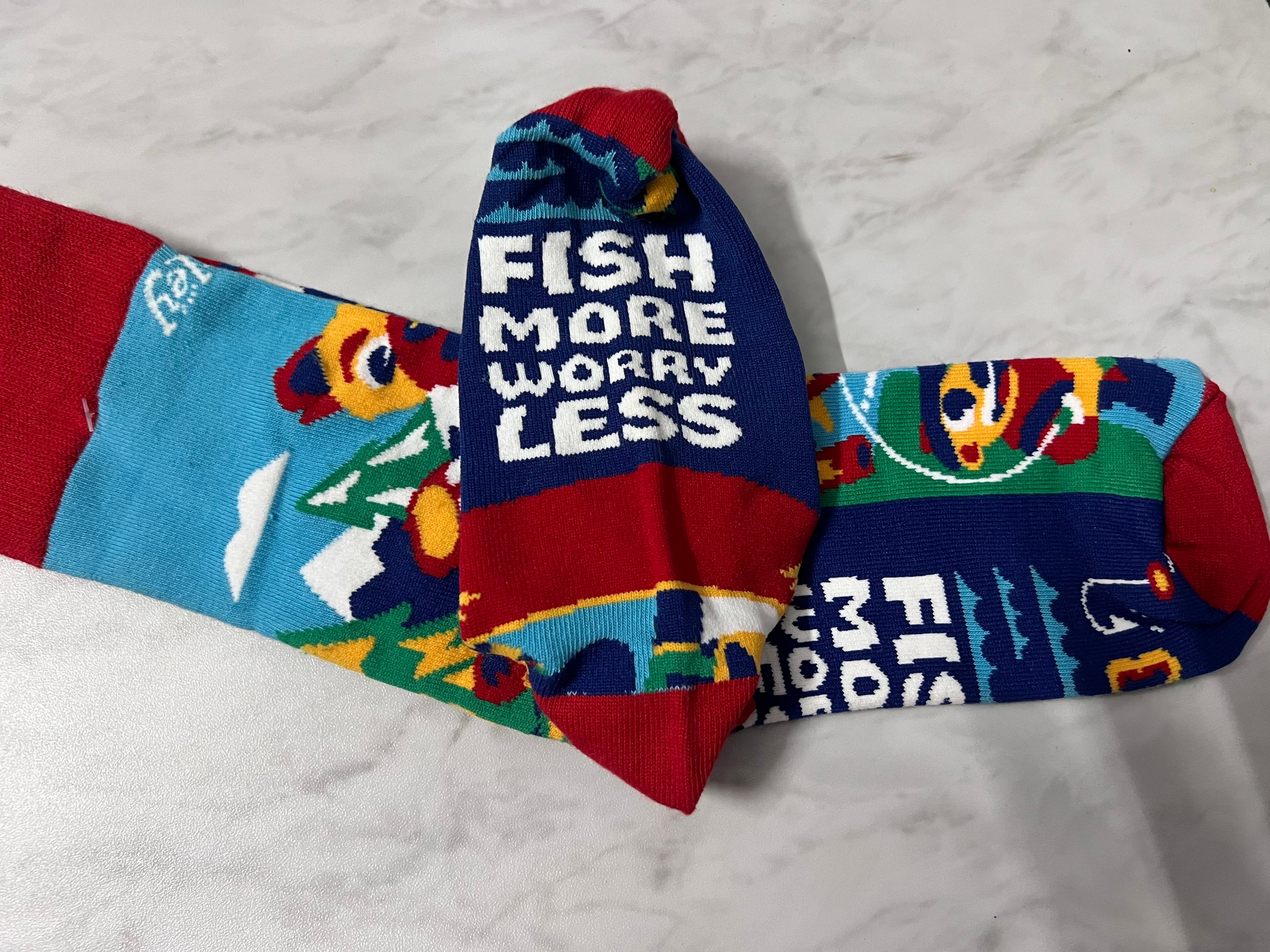 FISH MORE WORRY LESS SOCKS